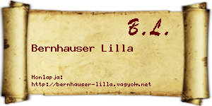 Bernhauser Lilla névjegykártya