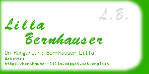 lilla bernhauser business card